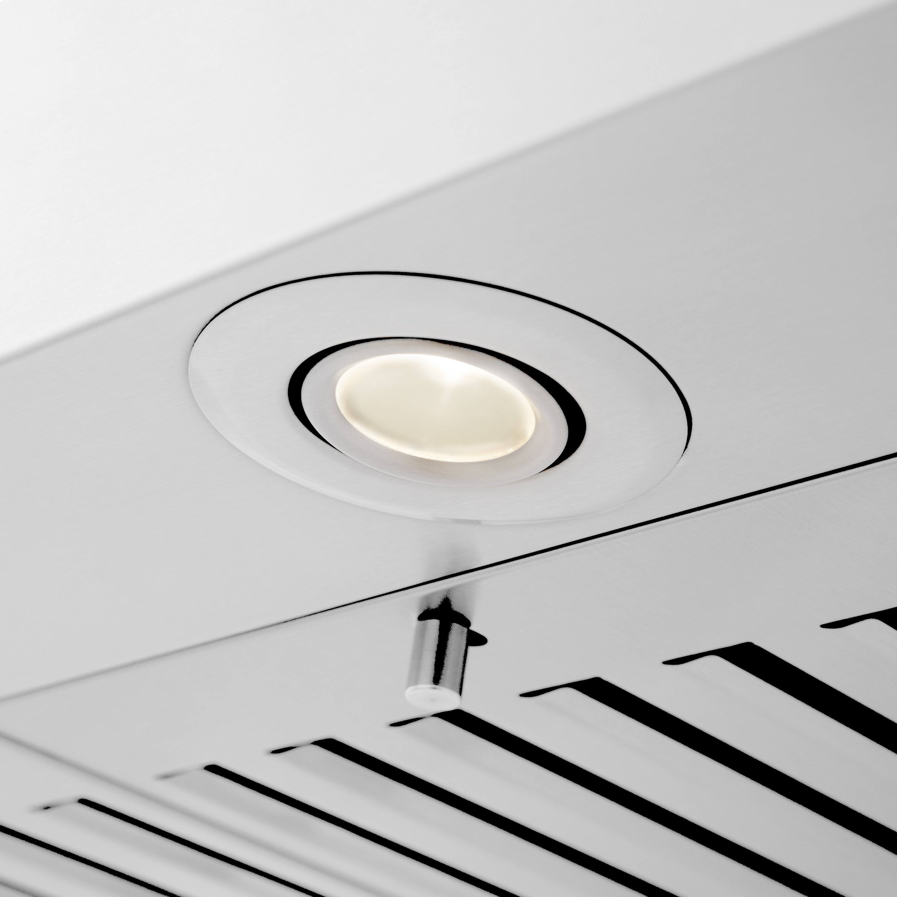 30x22 Wall Mount Range Hood in Stainless Steel with Crown Molding Y9378