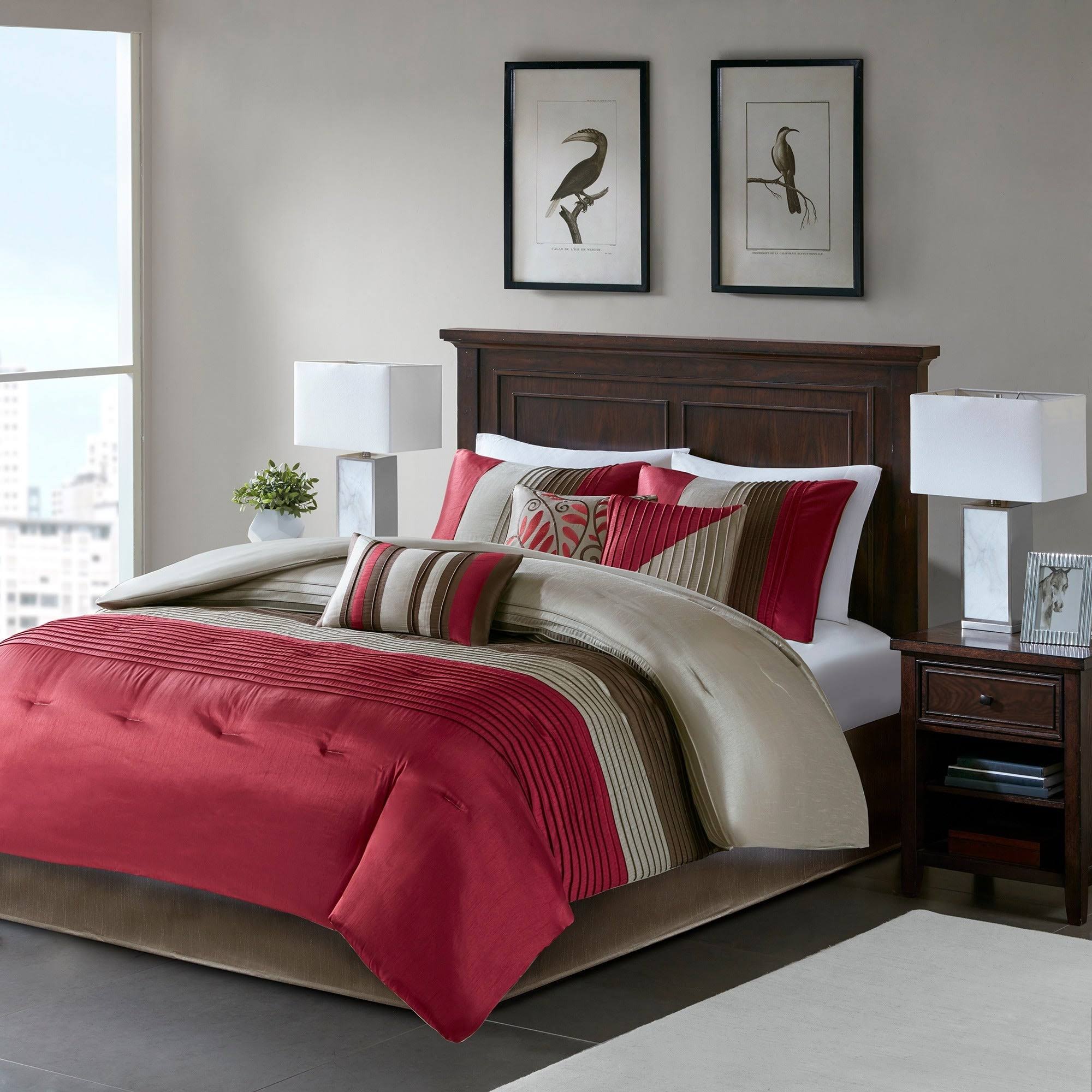 Red California King 7 Piece Comforter Set G12805