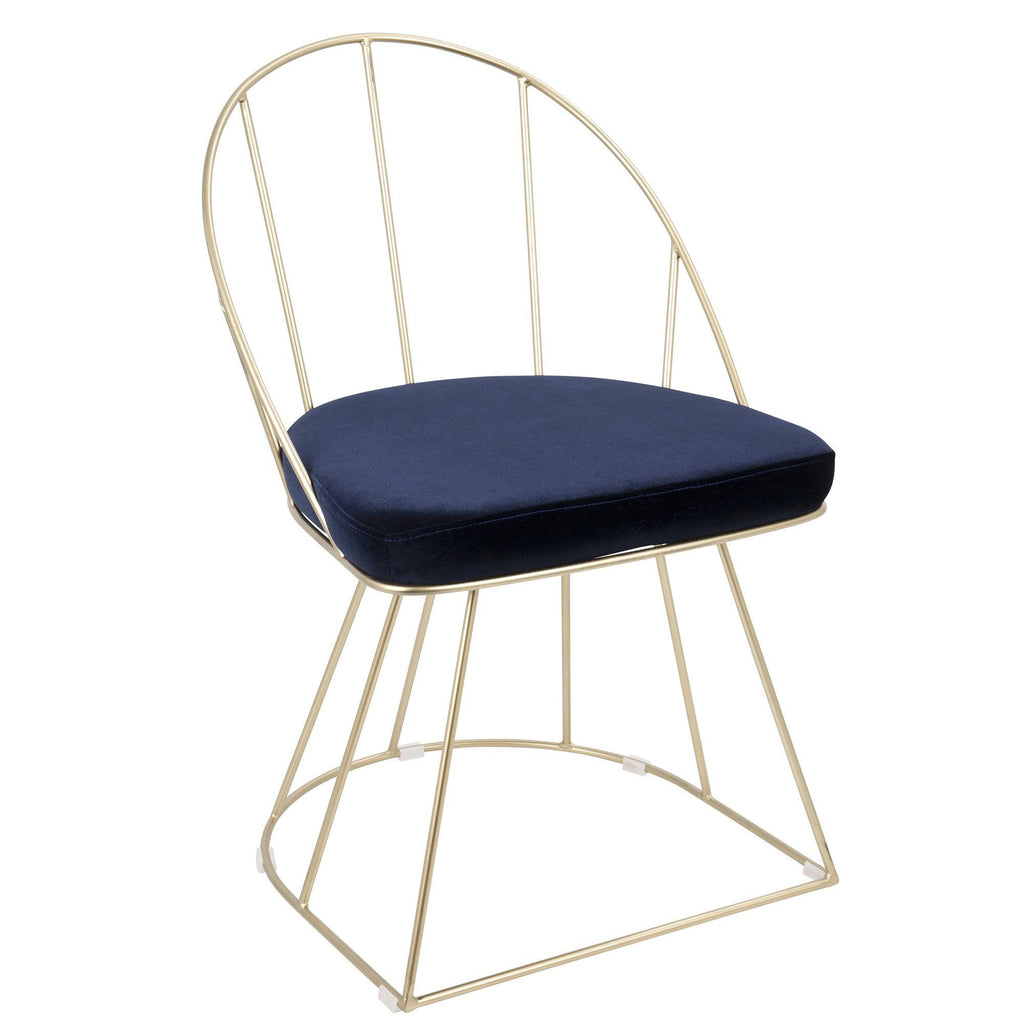 Gold and White Velvet Dining Chair (Set of 2) K848121