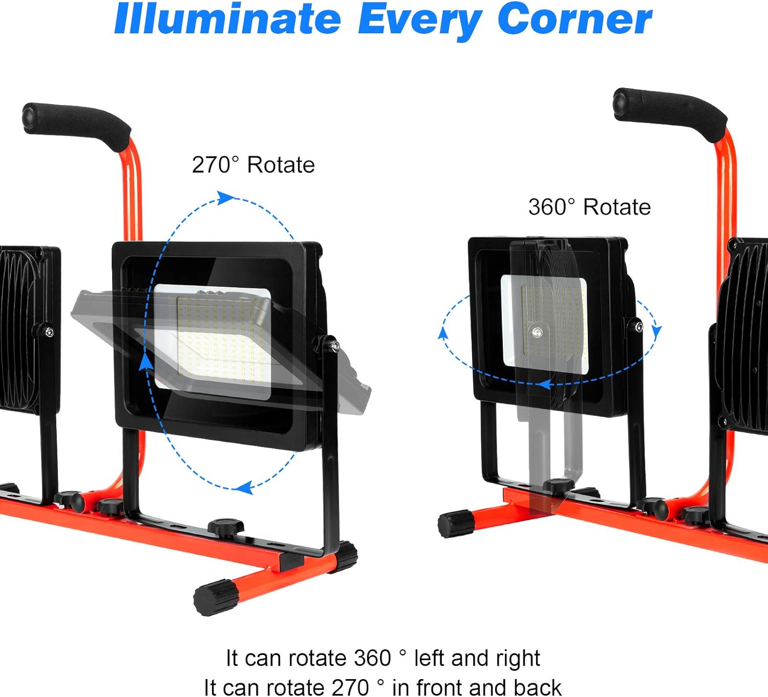 20000 Lumen LED Work Light With Stand 200W 5000K IP65 (2 pack) V574566