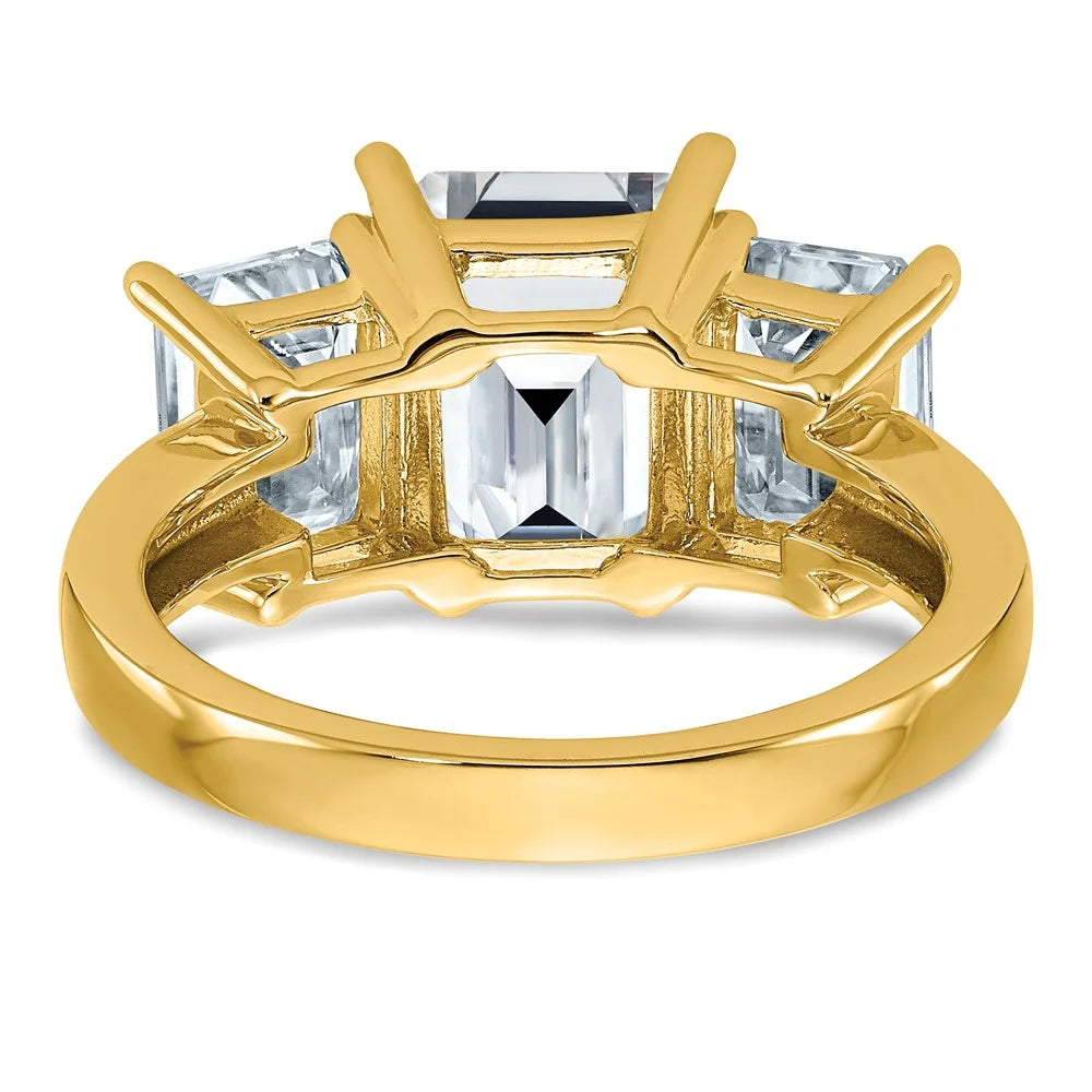 14K Yellow Gold Moissanite Octagon Ring M900182