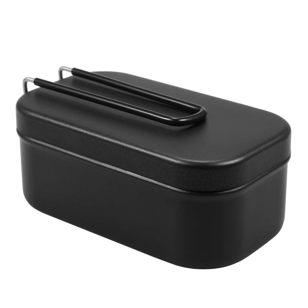 4pcs Cookware Mess Kit 800ml Camping Lunch Box with Steaming Rack Cutting Board B921803