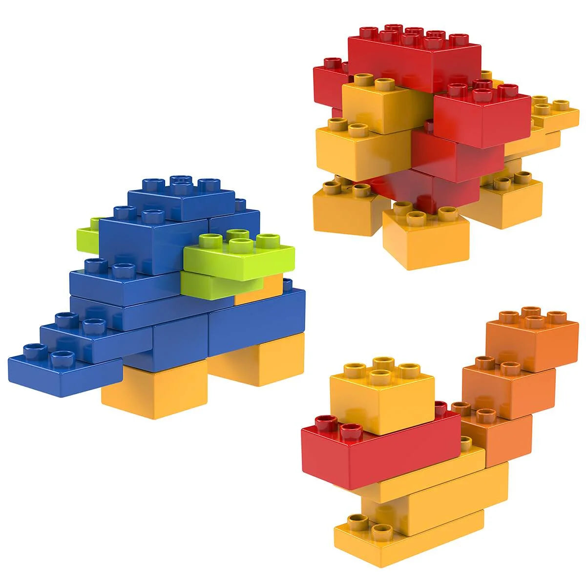 100 Piece Multicolor Brick Building Block Kit J136