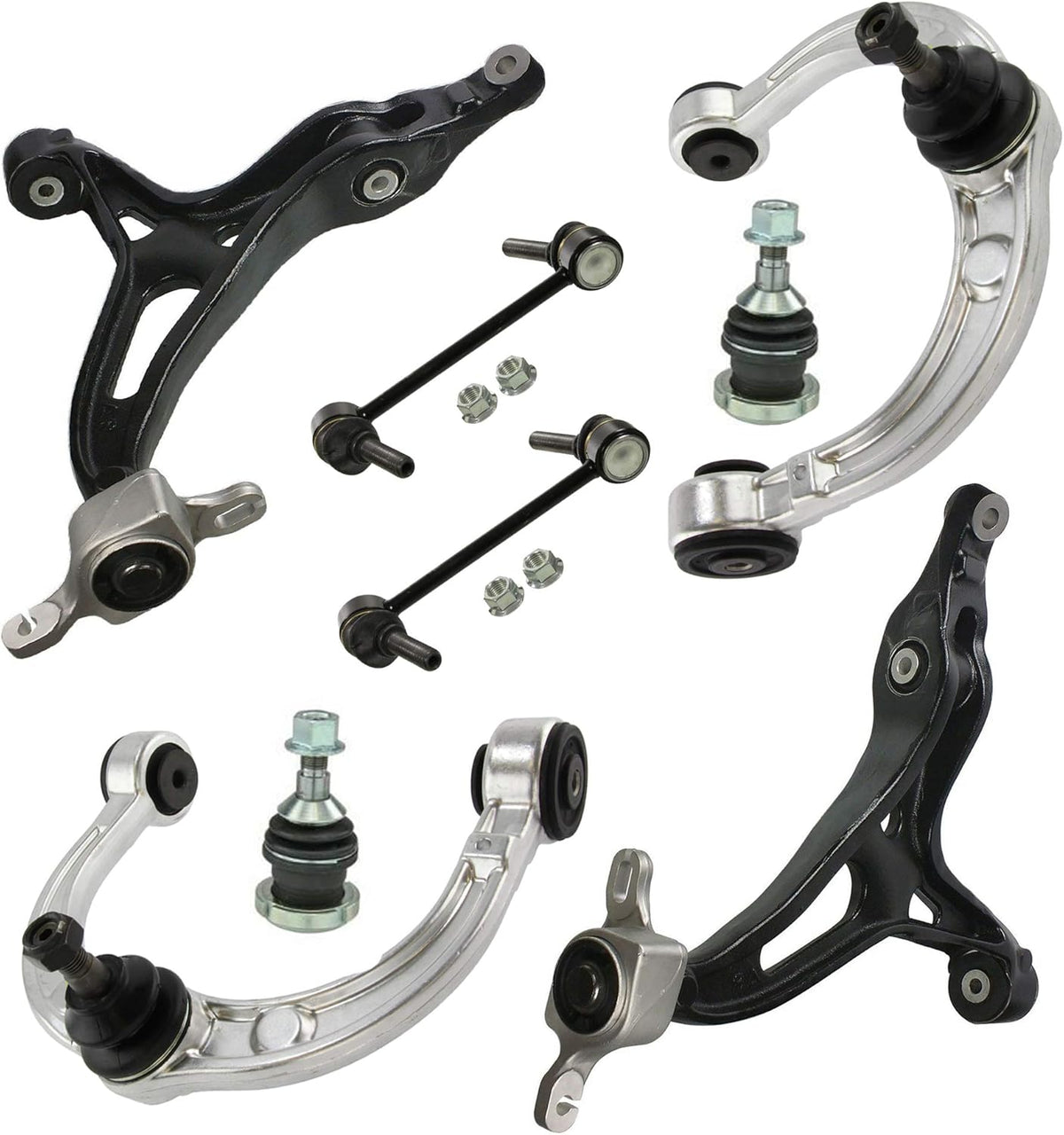 Front Upper & Lower Control Arms Lower Ball Joints Sway Bar Links D2700