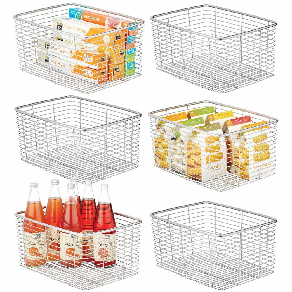 Metal Wire Kitchen Pantry Storage Organizer Bin M841