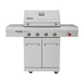 4-Burner Dual Energy Propane Gas Grill with Infrared Side Burner and Cabinets E146856