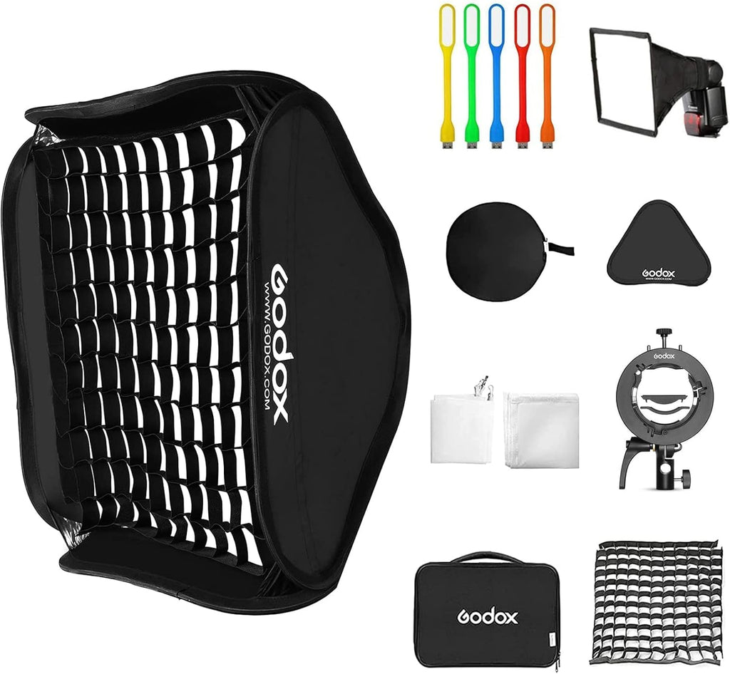 24x24inch Foldable Flash Softbox with Bowens Mount and Carrying Case F832