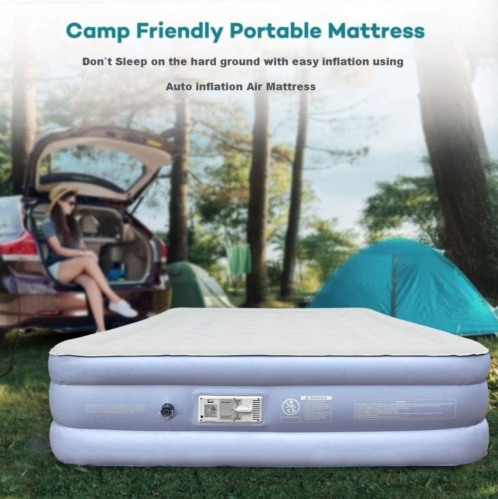 Queen Size Inflatable Air Mattress with Built in Pump H367