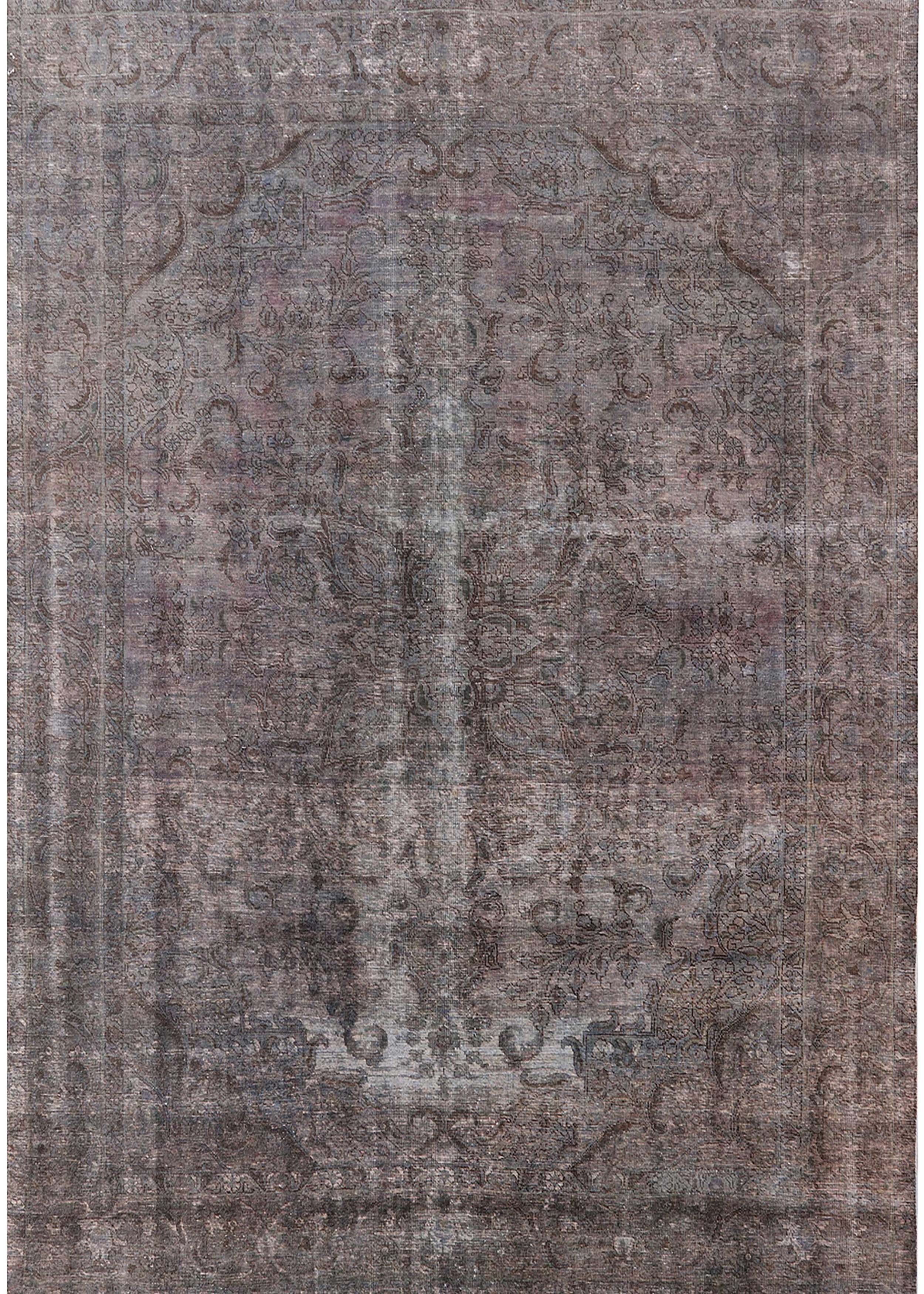 Gunmetal Gray Rectangle Oriental Area Rug P122