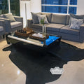 Solid Black Cowhide Rug 5' x 7' W1993