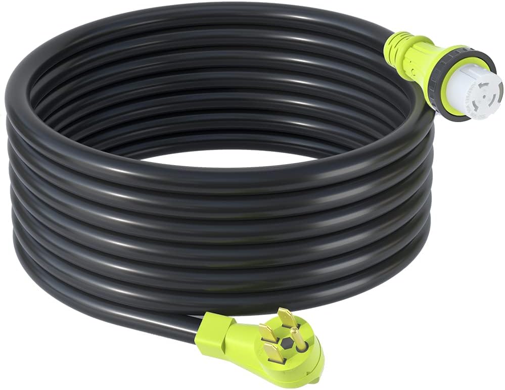 50 Amp Generator Extension Cord, NEMA 14-50P to SS2-50R, STW 6/3 + 8/1, Twist Lock Plug, 25FT B9940
