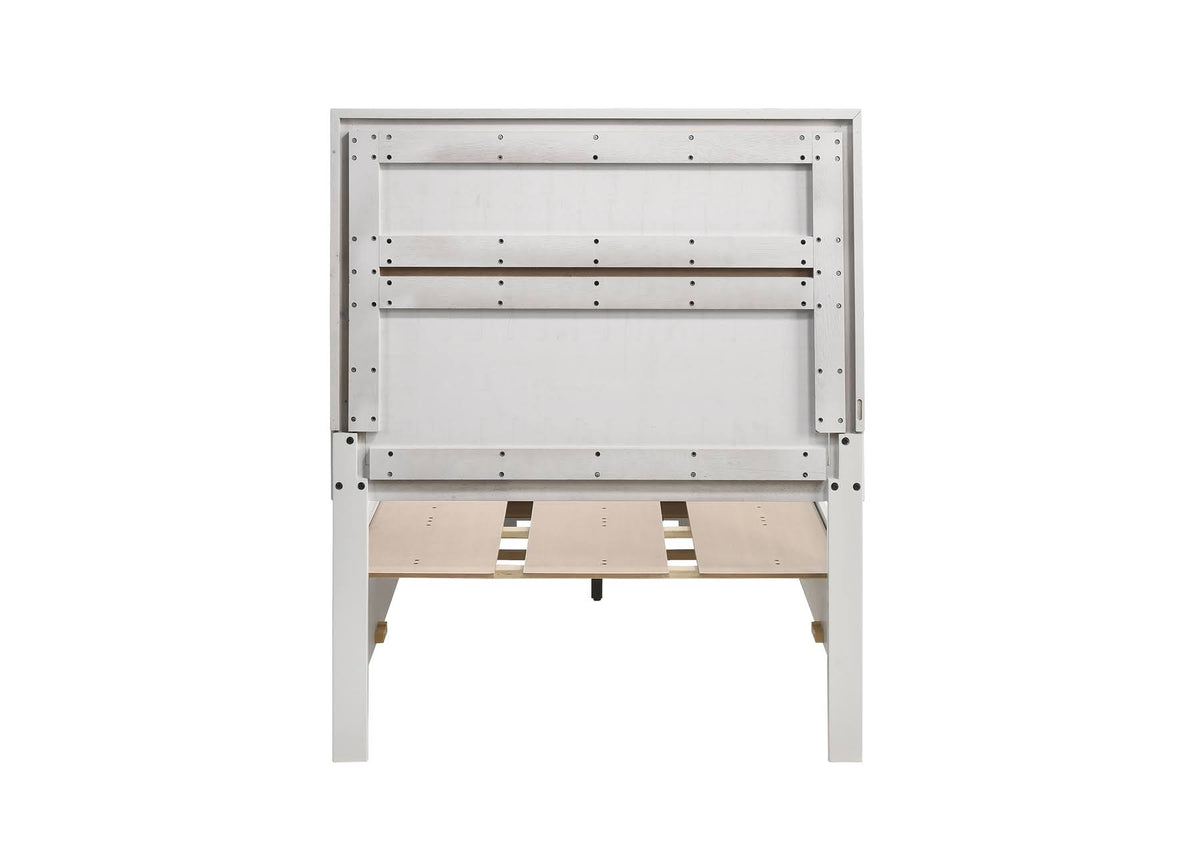 White Twin Storage Bed D157485