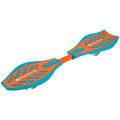 Orange and Teal 2 Wheeled Pivoting Deck Ripstik B809