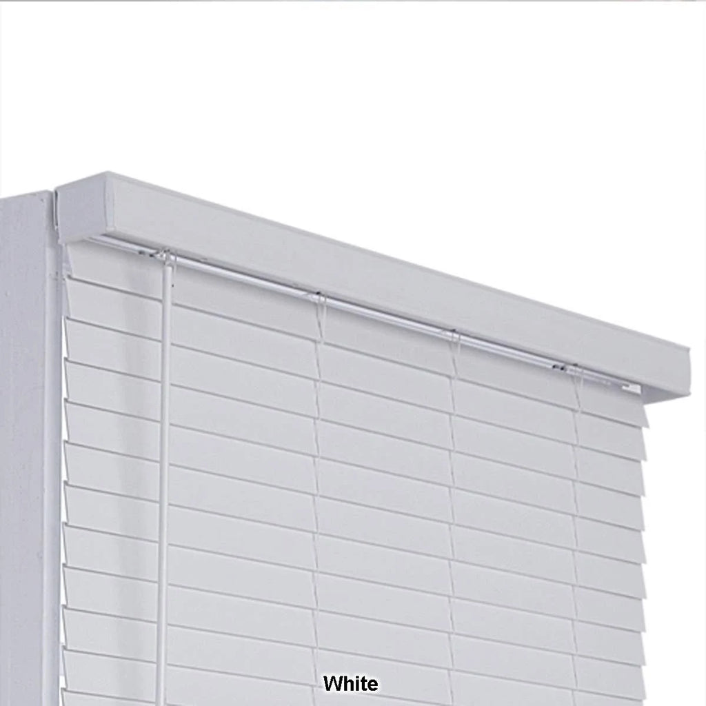 2in. Cordless Faux Wood Blinds White J6670