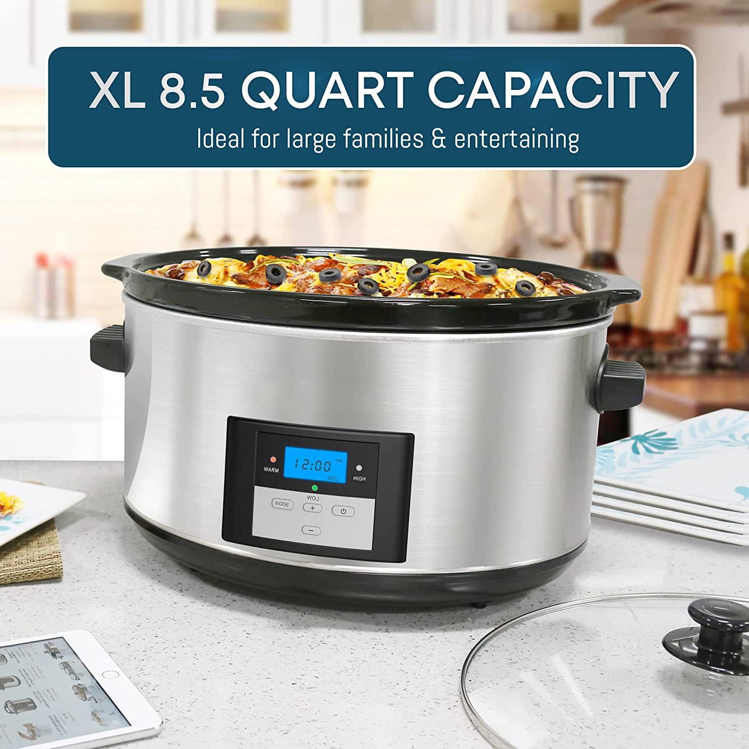 8.5 Quart Programmable Electric Slow Cooker J415