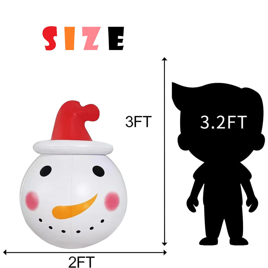 Christmas Inflatable Snowman with Rotating LED Lights W140410