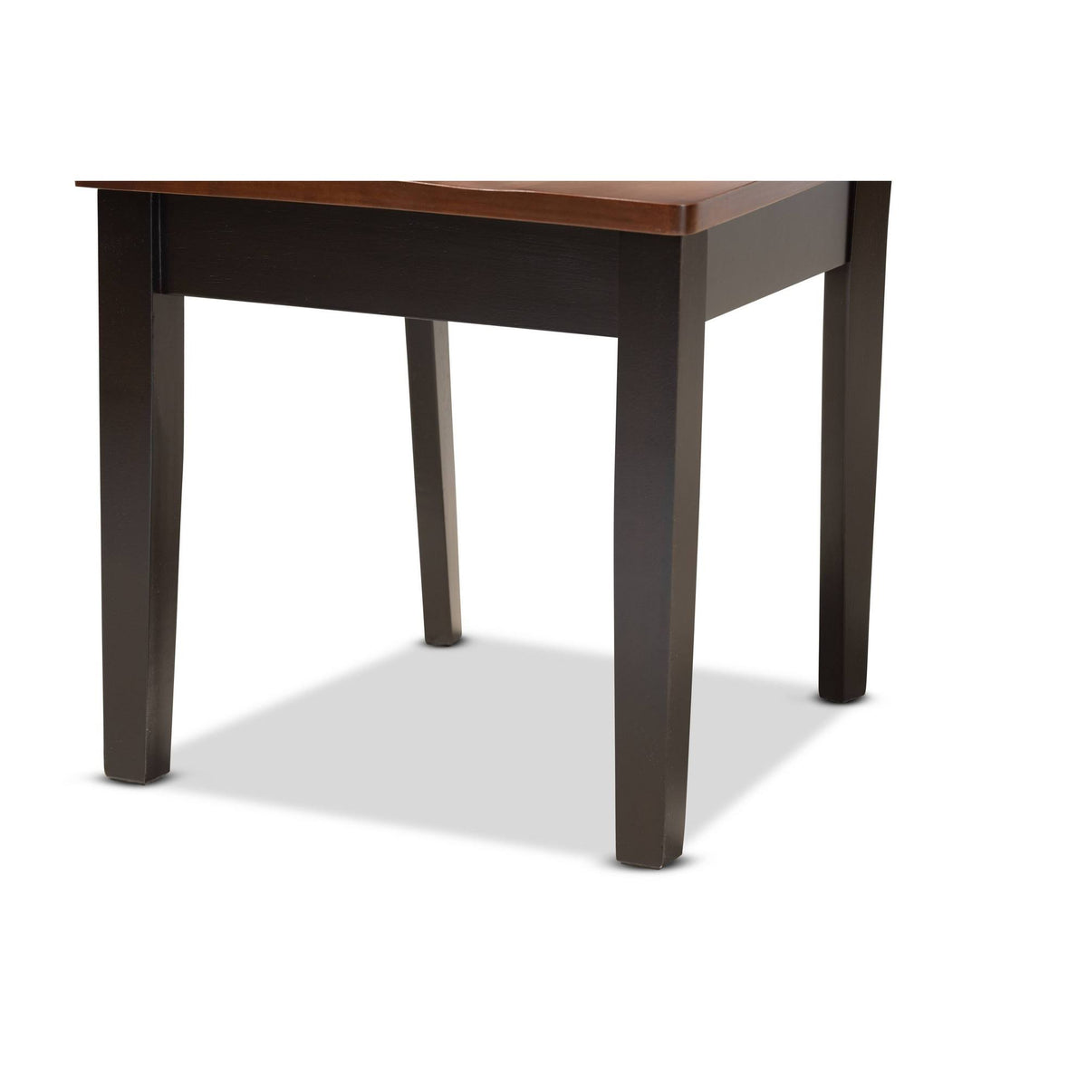 2-Piece Dark Brown and Walnut Brown Wood Dining Chair N848401