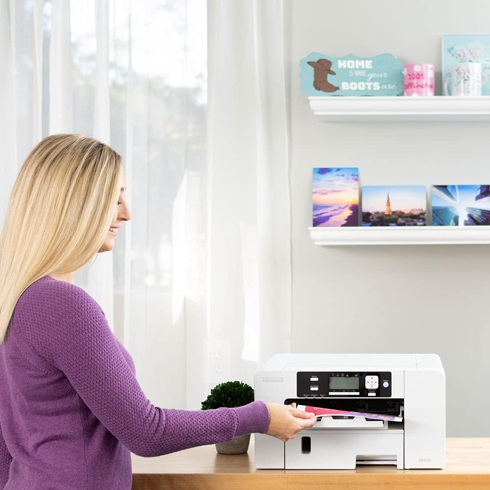 Sublimation Printer with UHD Inks, Sublimation Paper, and Heat Tape K124