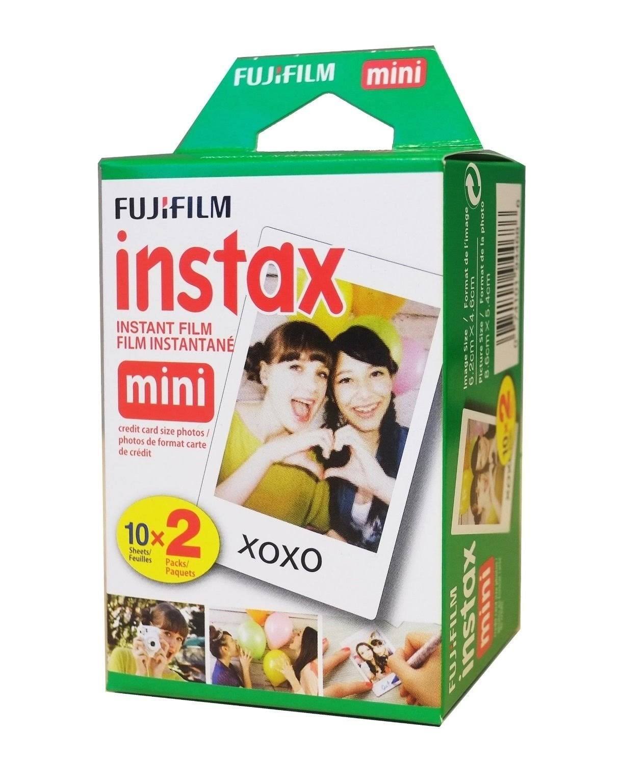 Ice Blue Instant Film Camera with 20PK Film, Blue Camera Case, Frames K32608