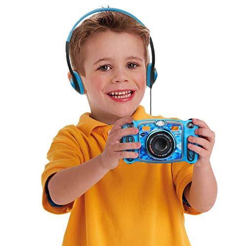 Blue Digital Selfie Camera with MP3 Player Headphones S8837
