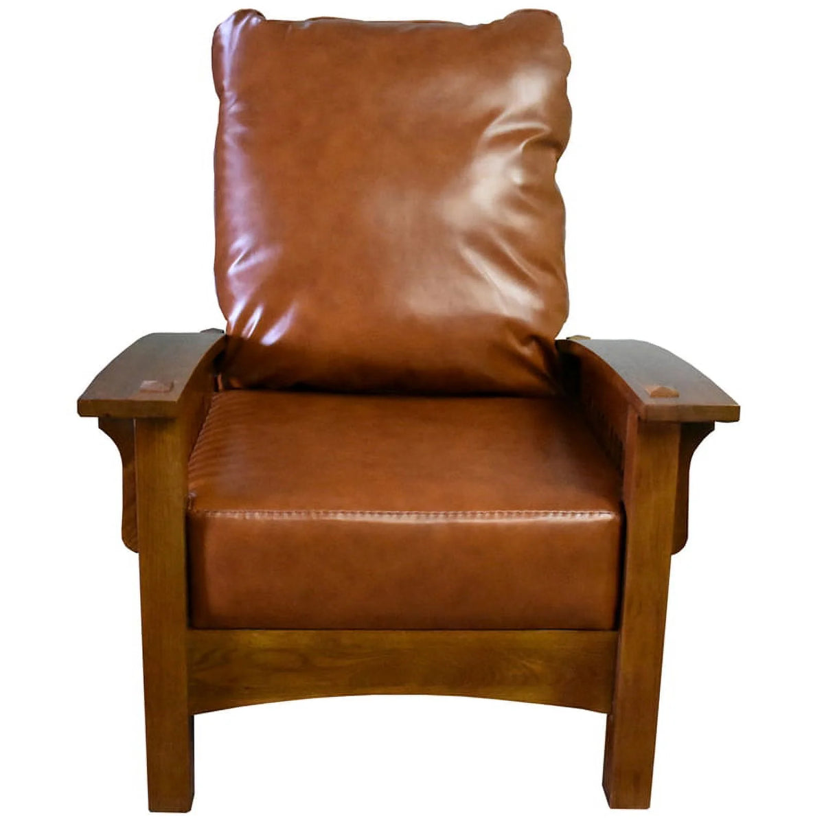 Reddish Brown Leather Morris Chair S267016
