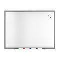 Magnetic Porcelain Dry Erase Board Gunmetal Frame 4' x 3' V900
