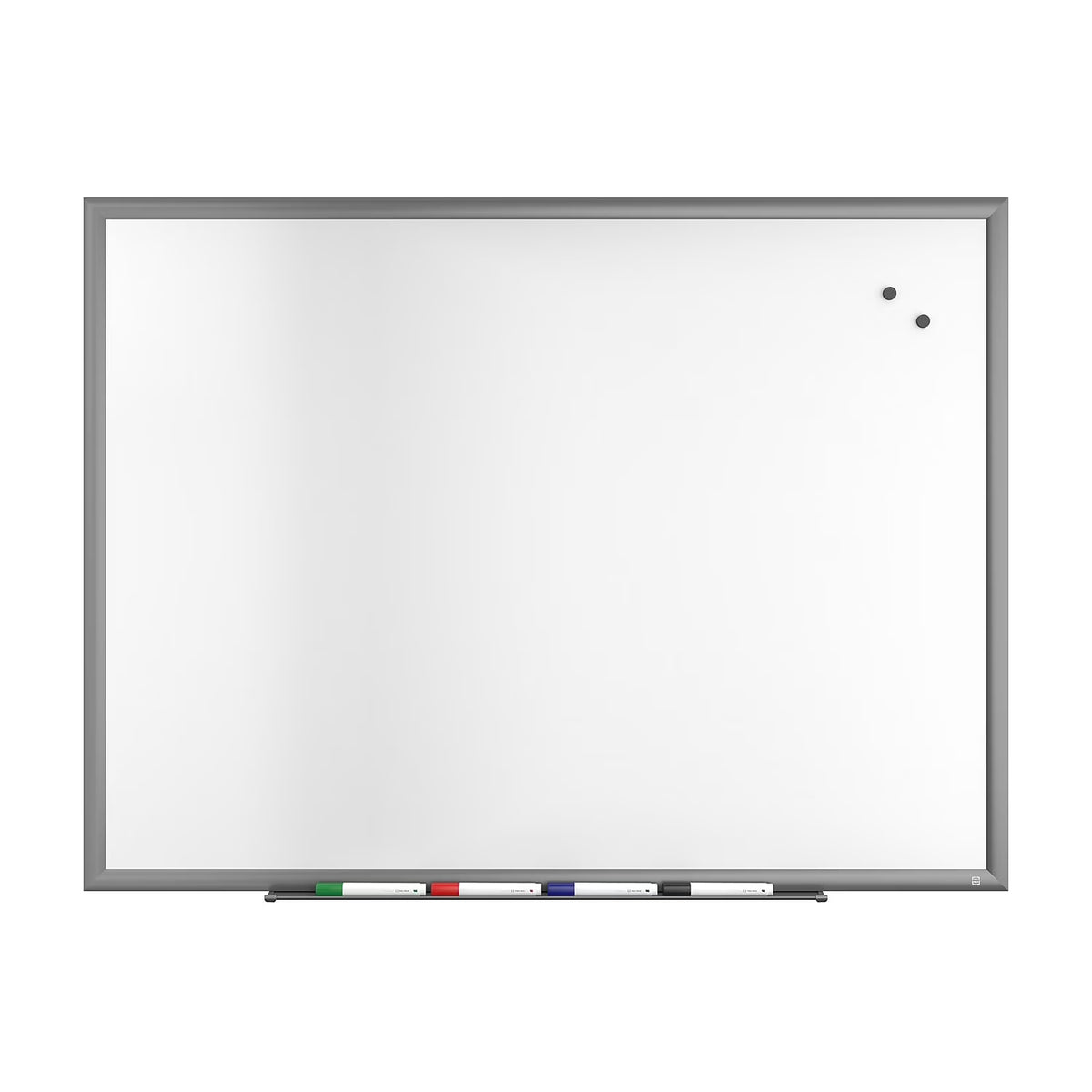 Magnetic Porcelain Dry Erase Board Gunmetal Frame 4' x 3' V900