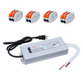 12V 200W Low Voltage Transformer IP67 Waterproof LED Driver Power Supply 200 Watts Adapter 110V AC to 12V DC Pack of 2 B261133