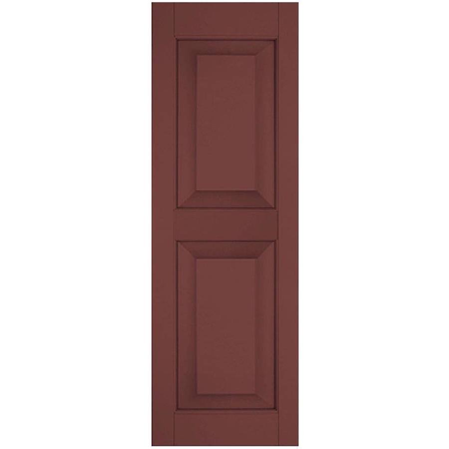 15 in. x 29 in. Exterior Real Wood Raised Panel Shutters Pair V744280