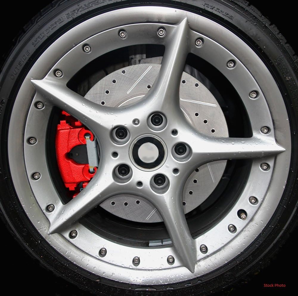 Red Loaded Calipers with Ceramic Brake Pads and Hardware Kit W81098