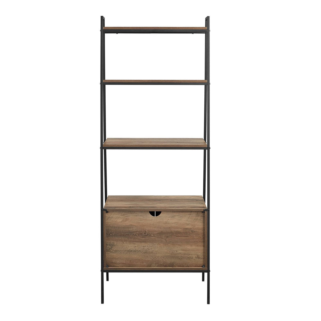 Rustic Oak Ladder Bookcase Q3446