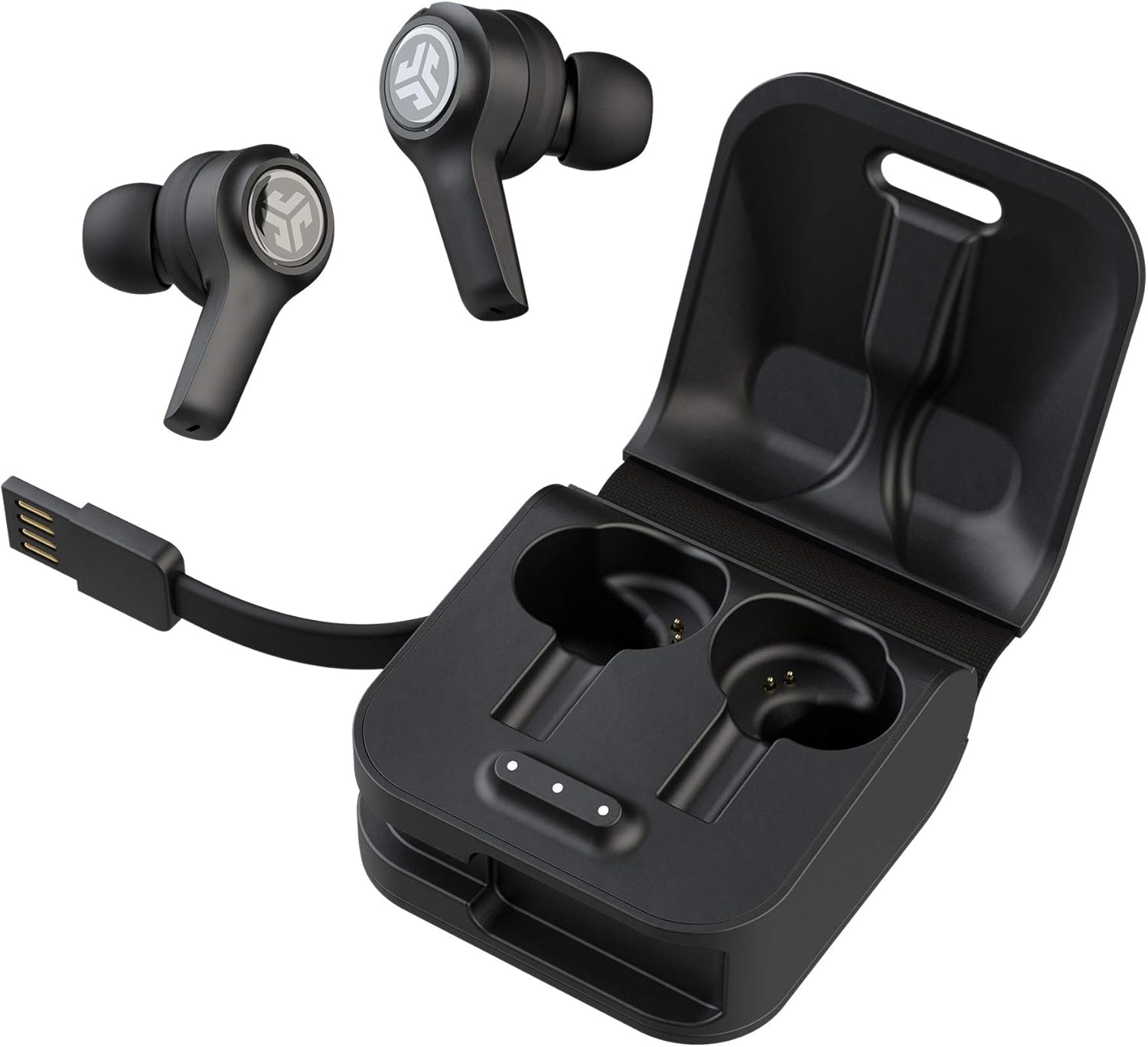 True Wireless Bluetooth Earbuds with Charging Case - Black - Bluetooth 5.0 - Pack of 2 O920