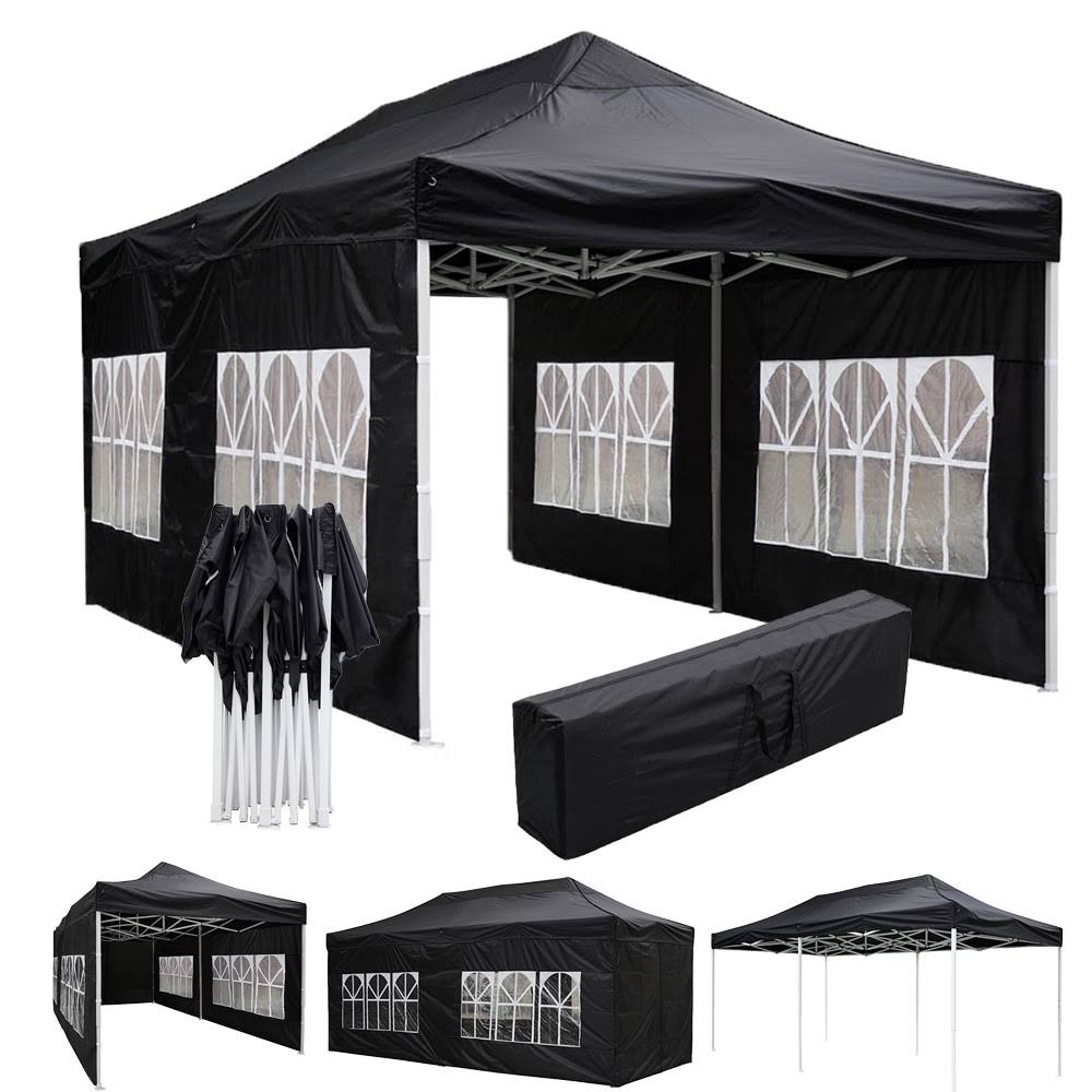 Black Waterproof Pop Up Canopy Tent G839139