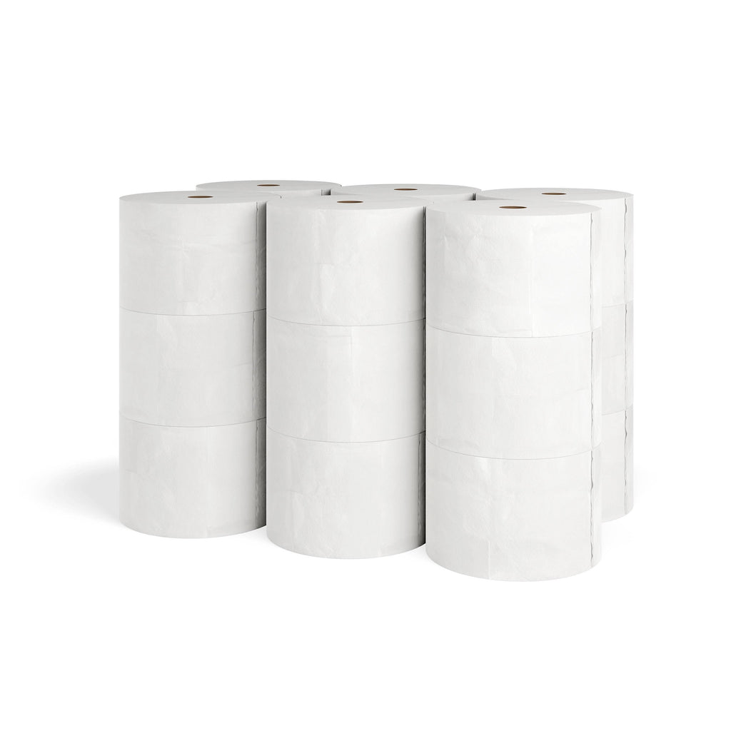White Two-Ply Bath Tissue, 18 Rolls/Cart T327
