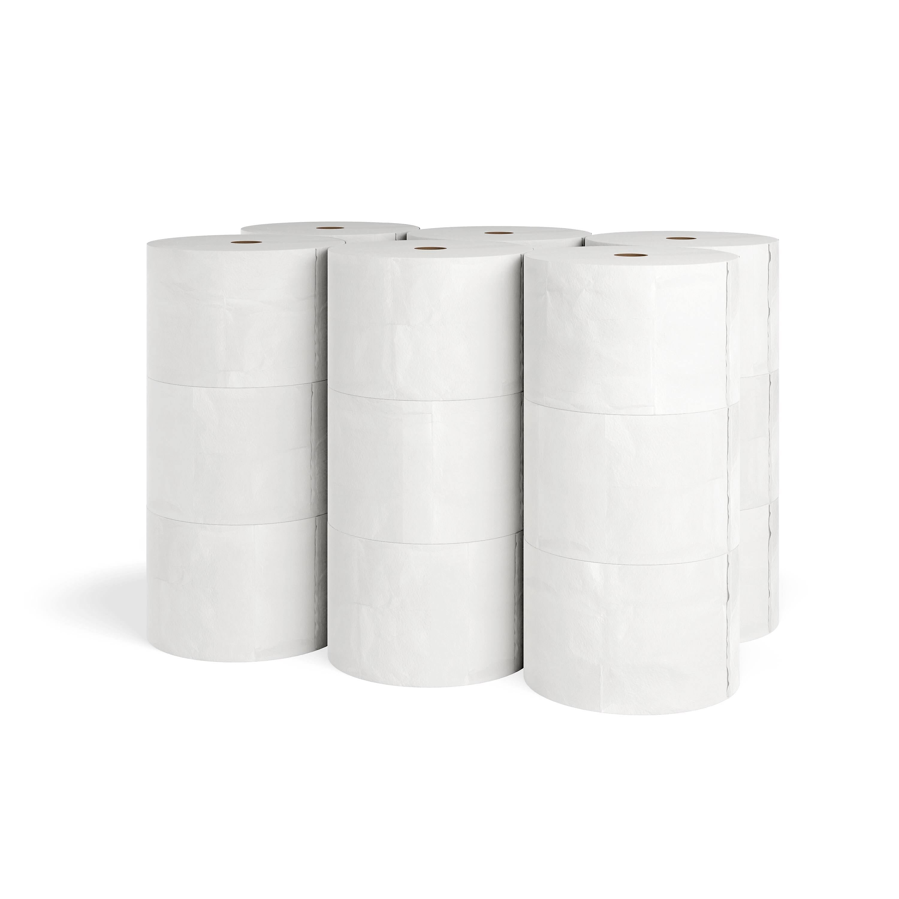 White Two-Ply Bath Tissue, 18 Rolls/Cart T327