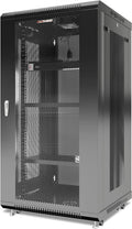22U Locking Network Cabinet with Casters and Shelf T47117