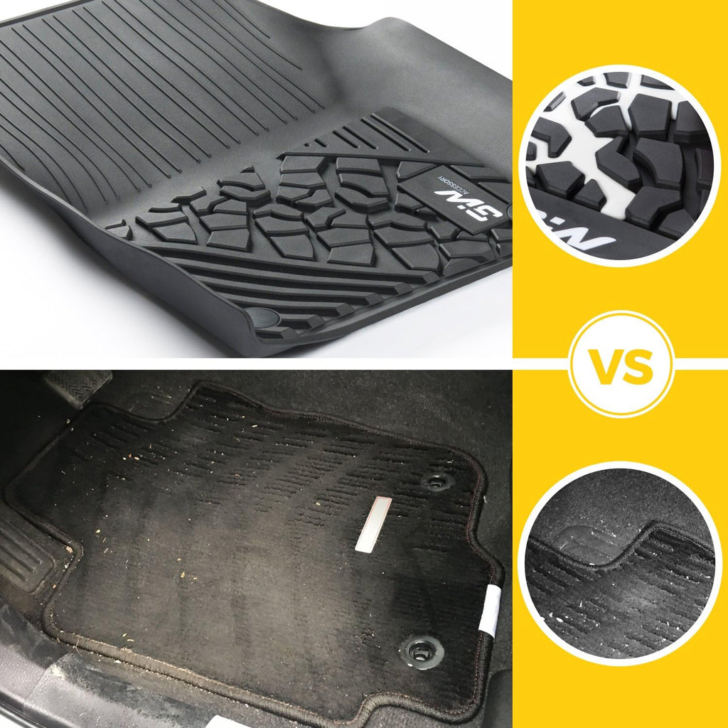Black Floor Mats with Front Carpet Mats S8550