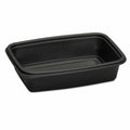 32 oz Black Plastic Microwave-Safe Containers X619
