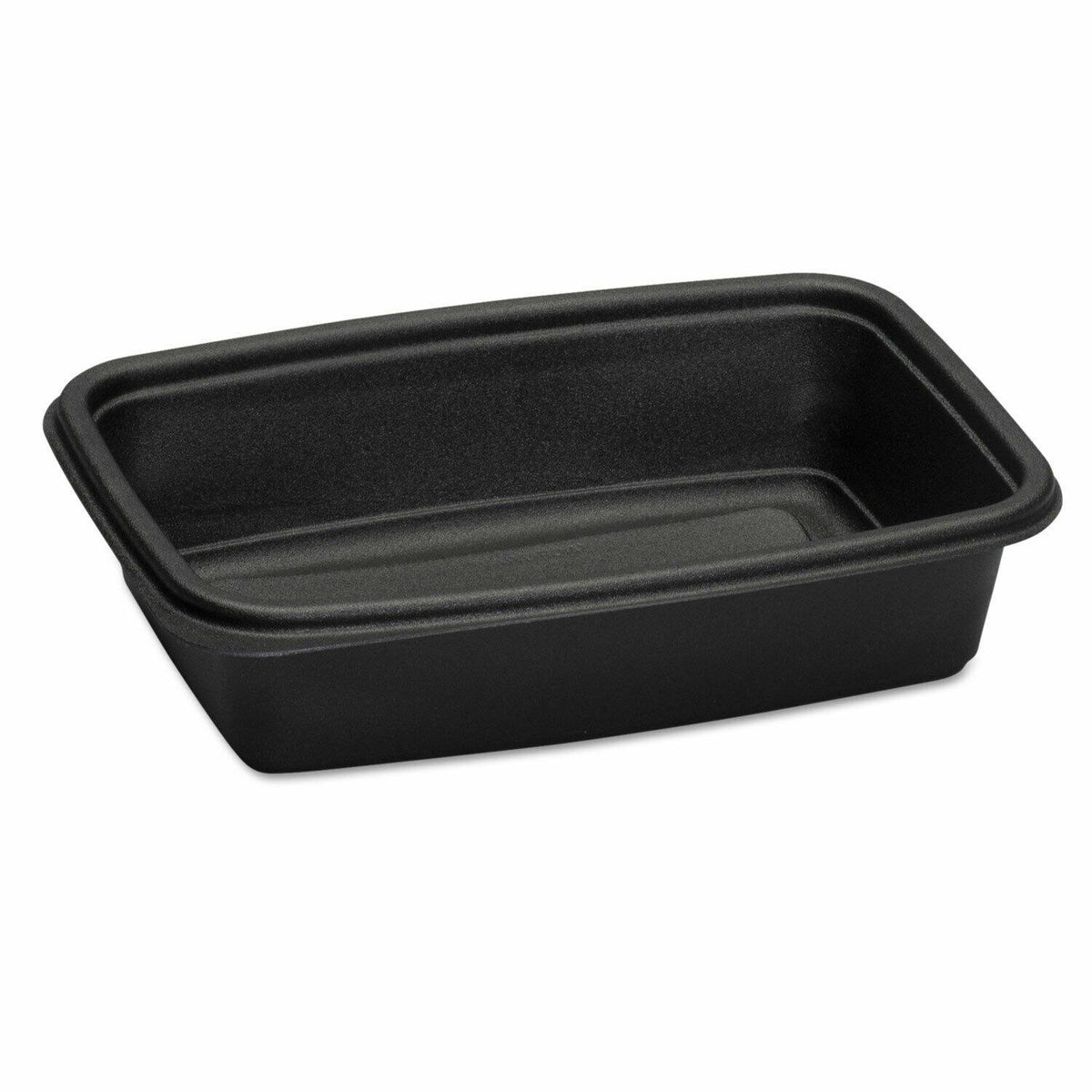 32 oz Black Plastic Microwave-Safe Containers X619