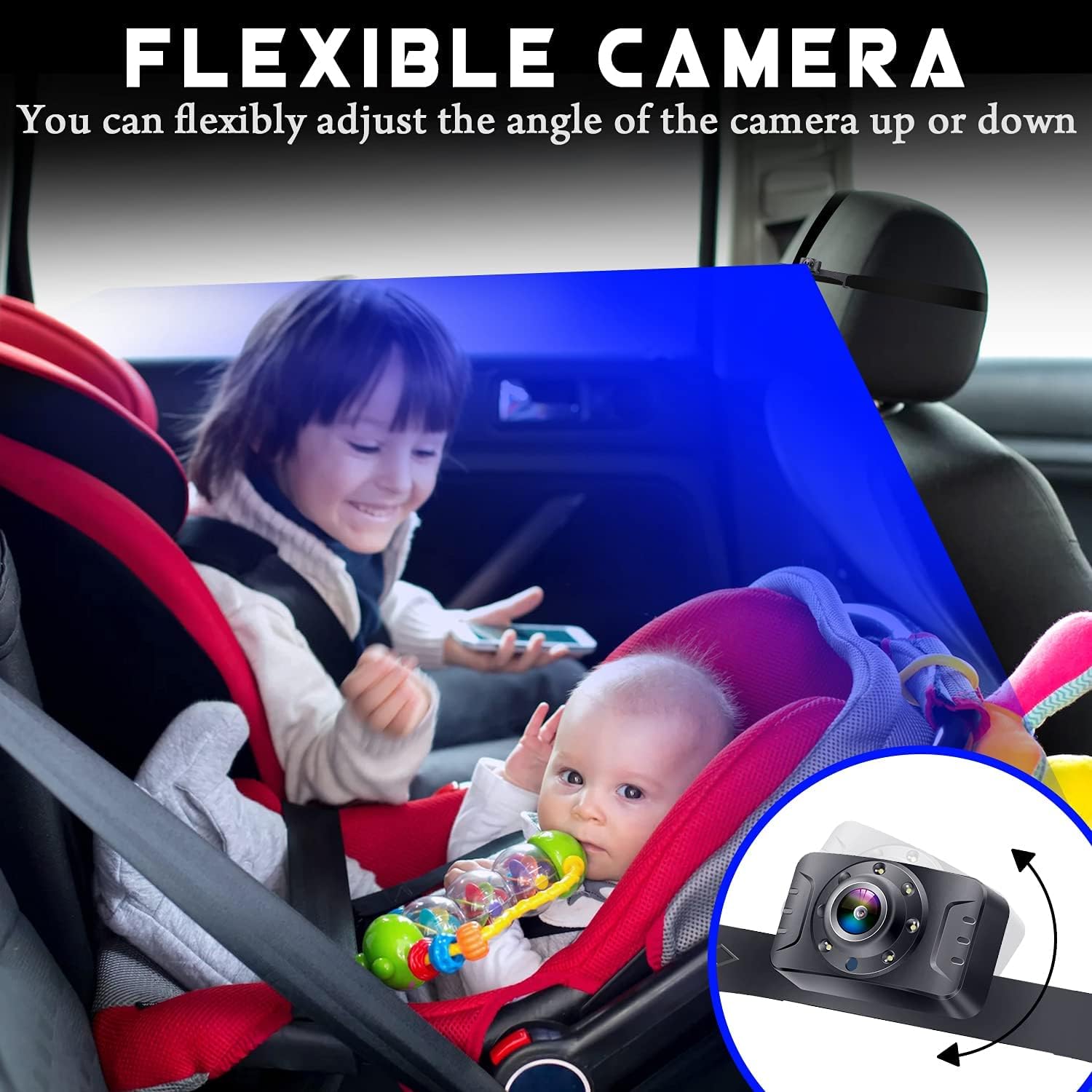 5'' AHD 1080P IR Night Vision Baby Car Camera Monitor with Second Backup Camera R16476