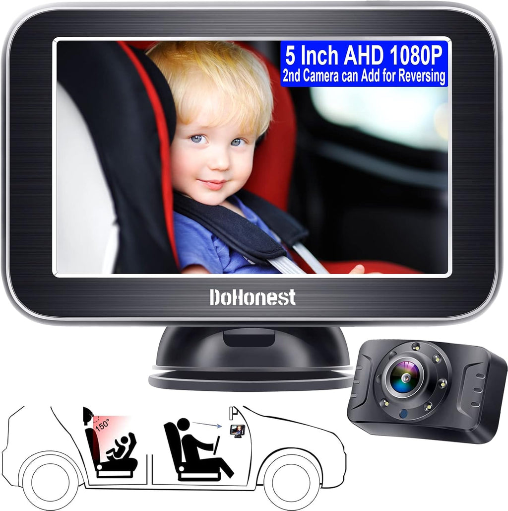 5'' AHD 1080P IR Night Vision Baby Car Camera Monitor with Second Backup Camera R16476