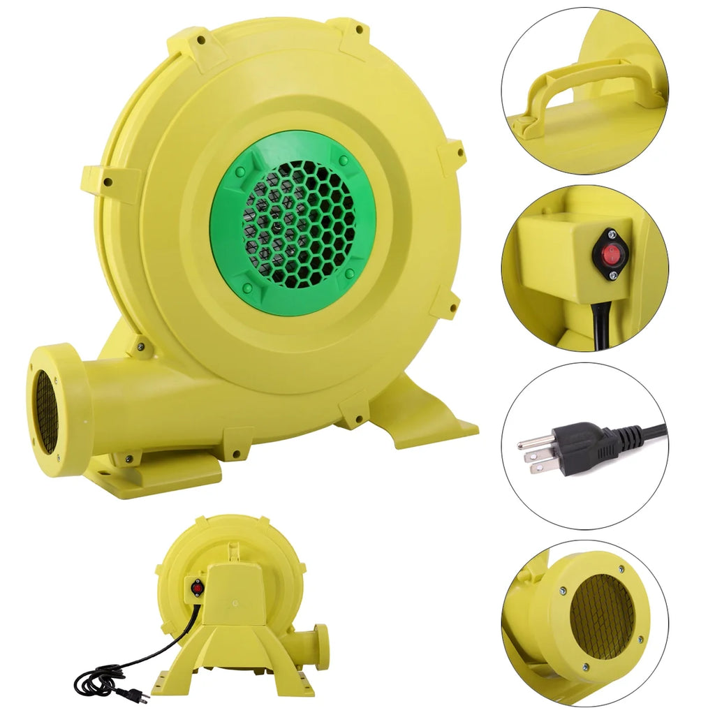 Yellow 680 Watt Air Blower Pump for Inflatable Bounce House J283