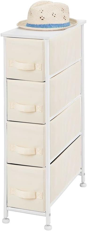 4 Drawer Tall Storage Tower Organizer Nightstand M7674