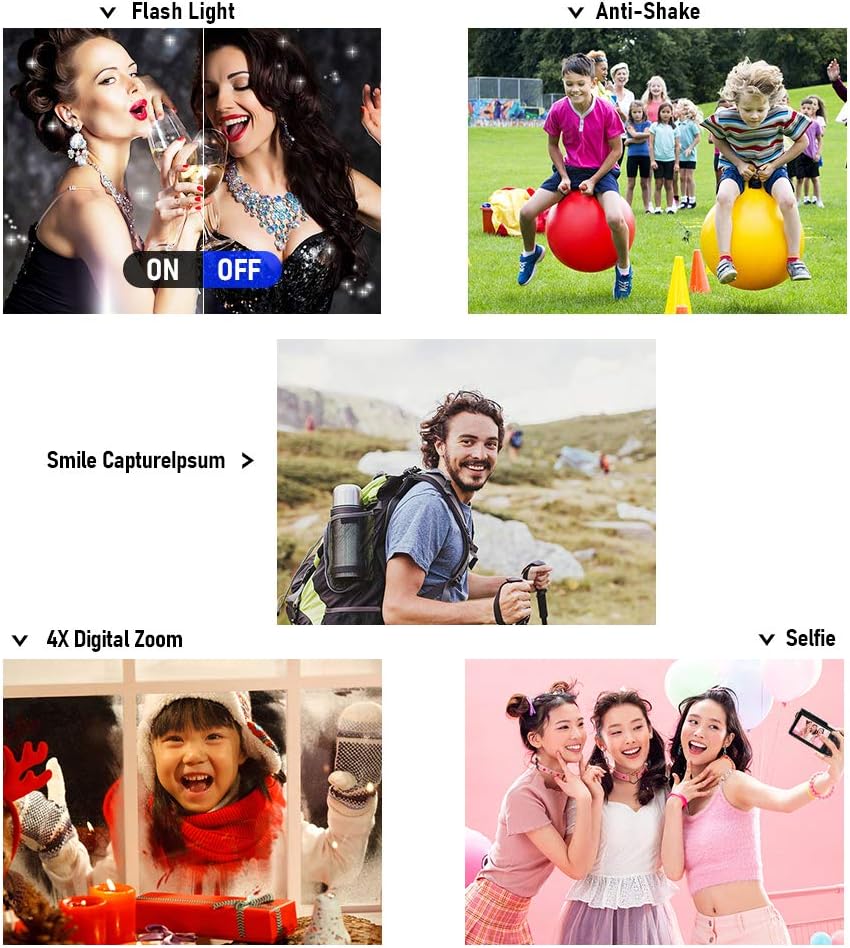 2.7K Vlogging Camera with Flip Screen and 32GB Memory Card J88965