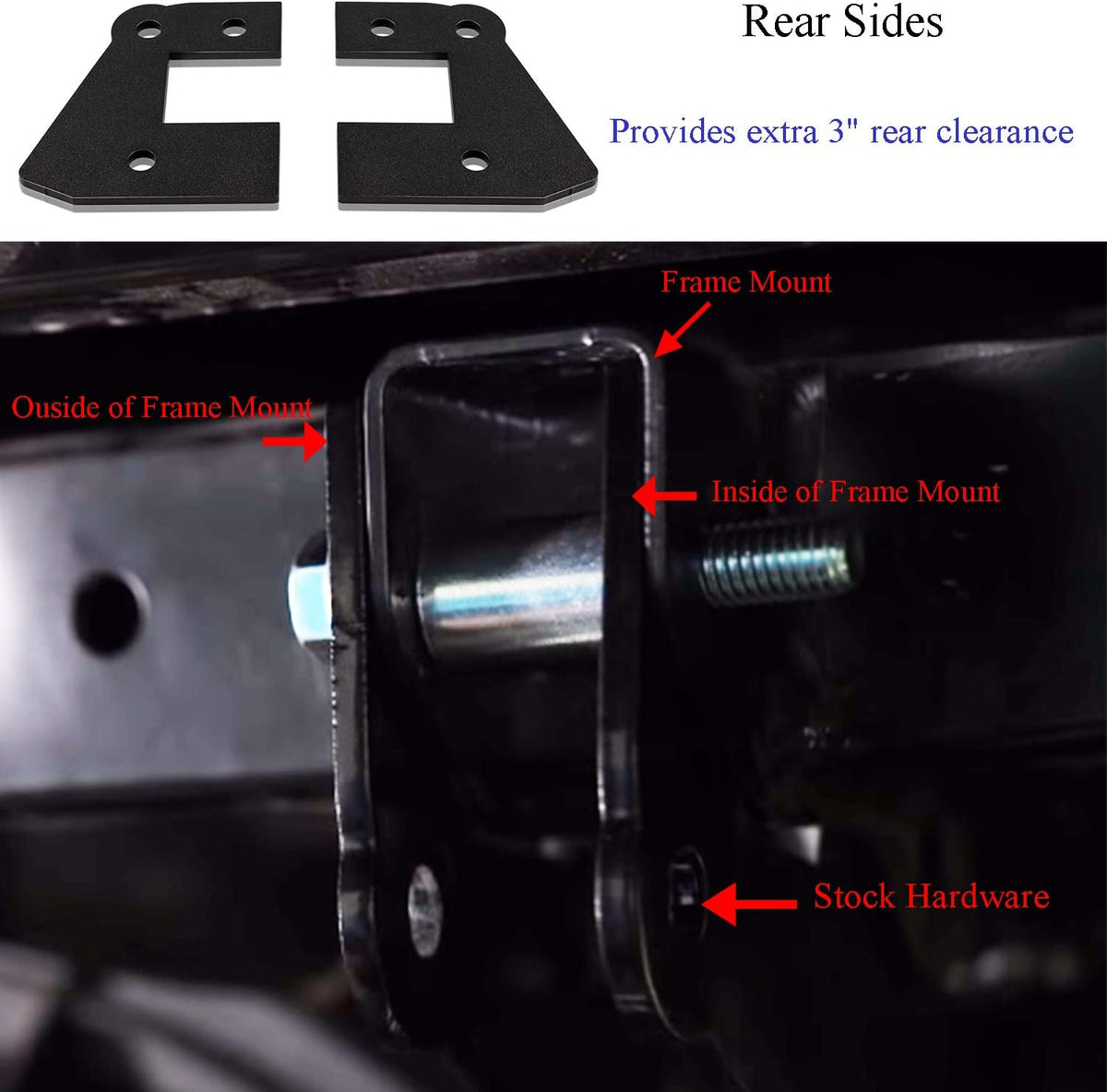 3" Front & 3" Rear Lift Kit for Polaris Ranger Full UTV Pack of 2 A44217
