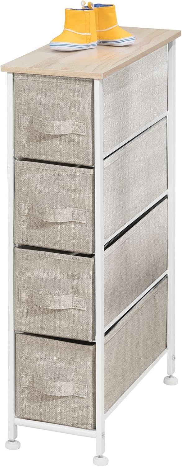 4 Drawer Tall Storage Tower Organizer Nightstand M7674
