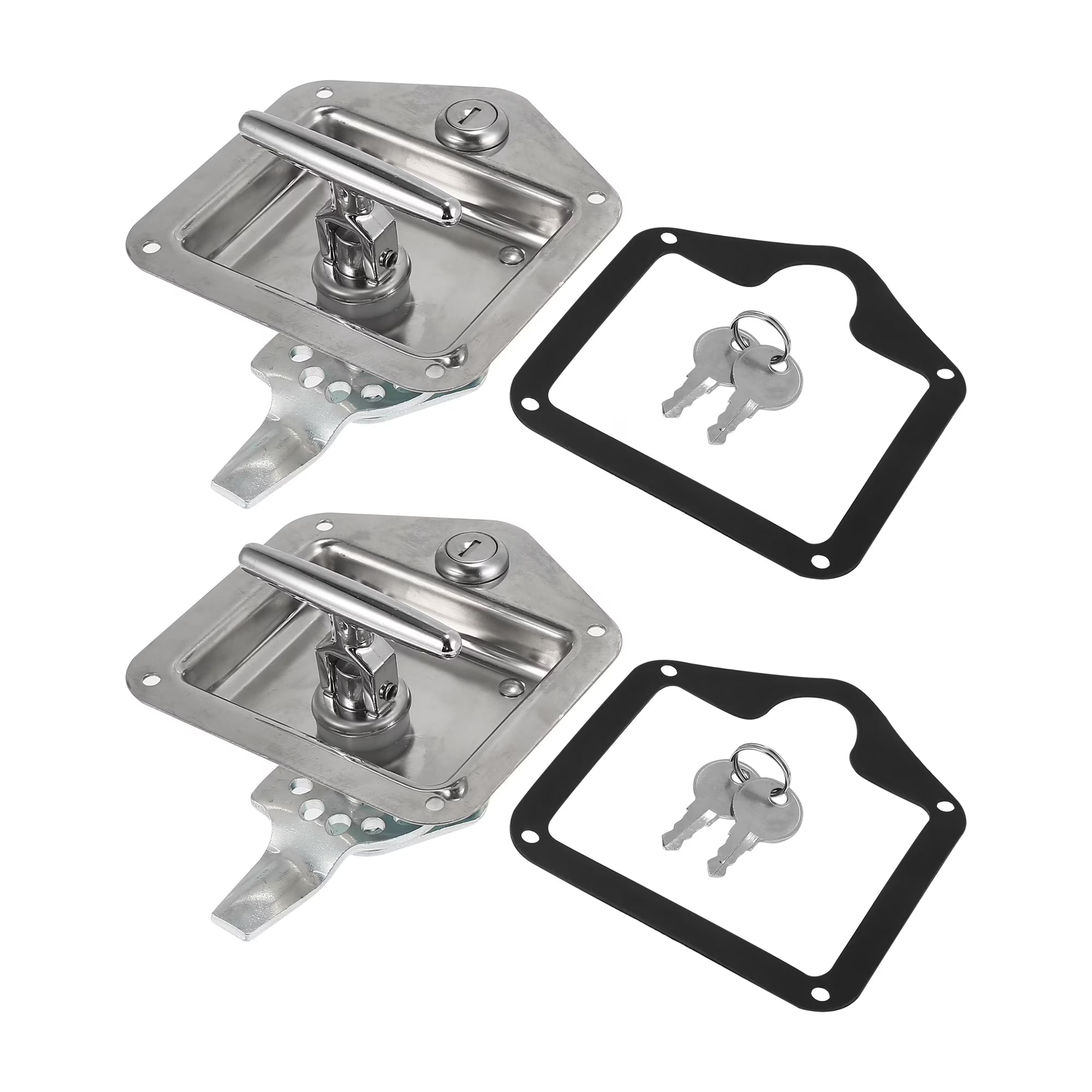 2 Set Stainless Steel Tool Box Lock with Gasket and Keys D893912