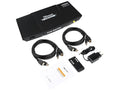 2x1 HDMI KVM Switch 4K 3840x2160@60Hz 4:4:4 USB 2.0 2pcs 5ft KVM Cables Black Y6468