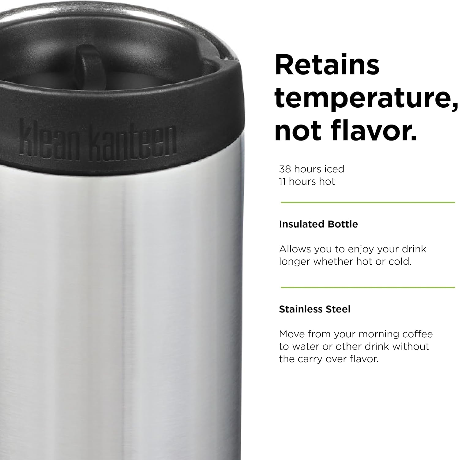 Brushed Stainless Wide 12 Oz Bottle C274432