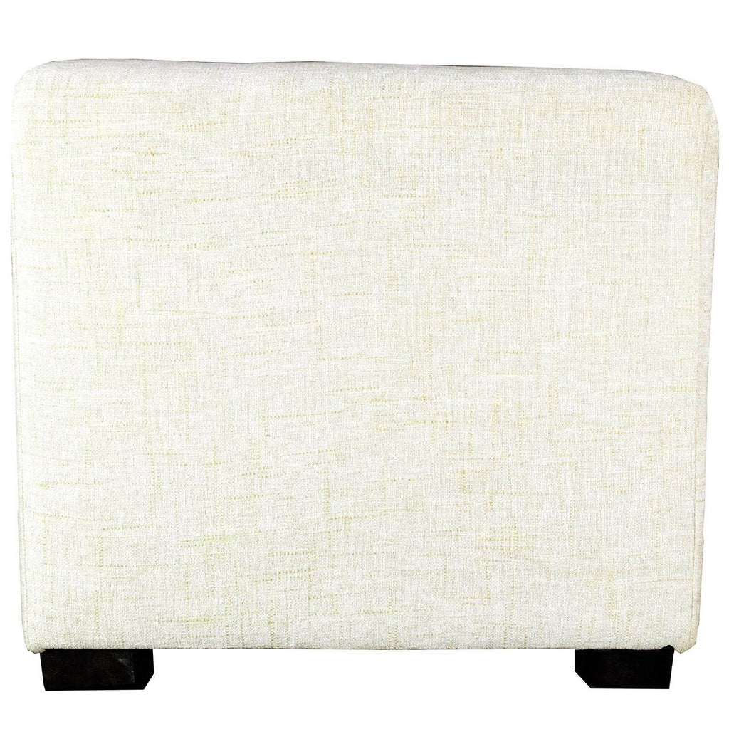 Black 4-Button Tufted Square Ottoman X77466
